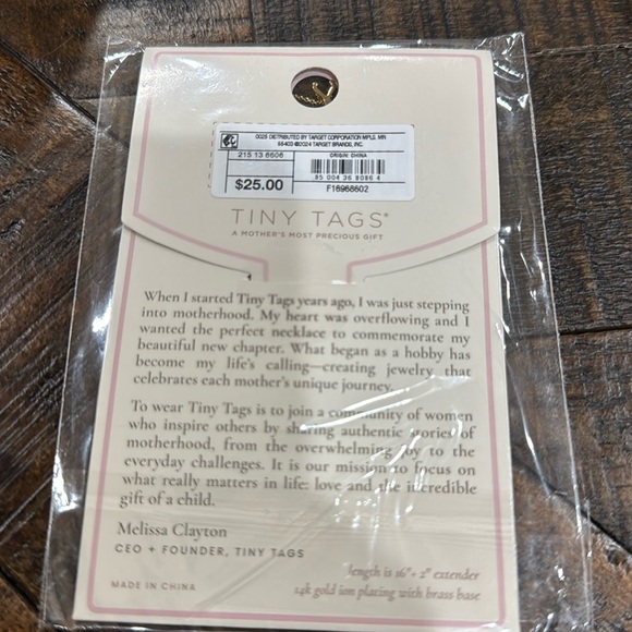 (2 for $20) Tiny Tags wishbone Necklace from target - Picture 3 of 3